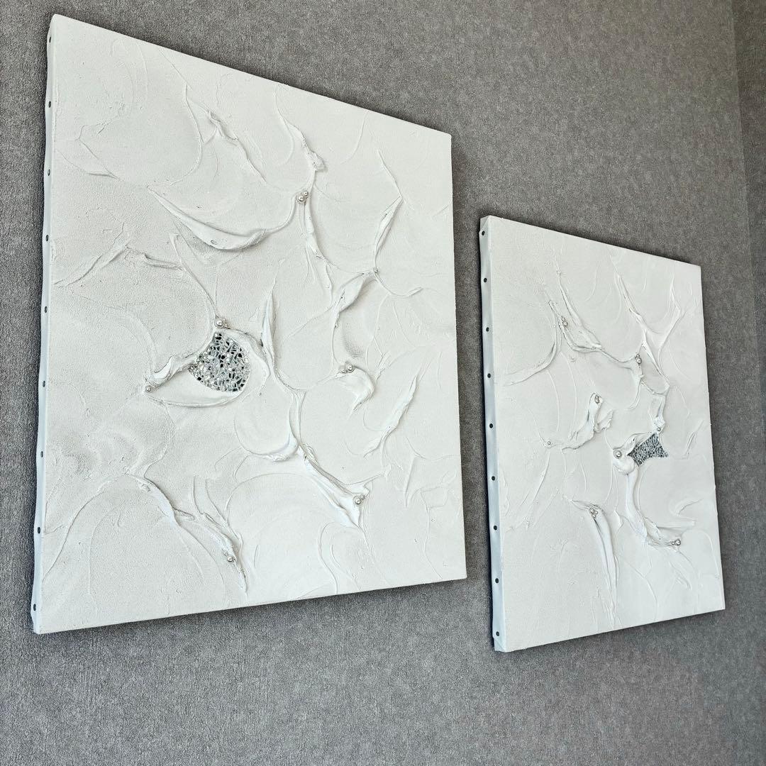 現代アート　53×45.5㎝　テクスチャーアート　大きめ　モダン　アートパネル