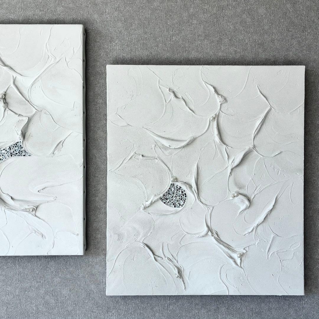 現代アート　53×45.5㎝　テクスチャーアート　大きめ　モダン　アートパネル