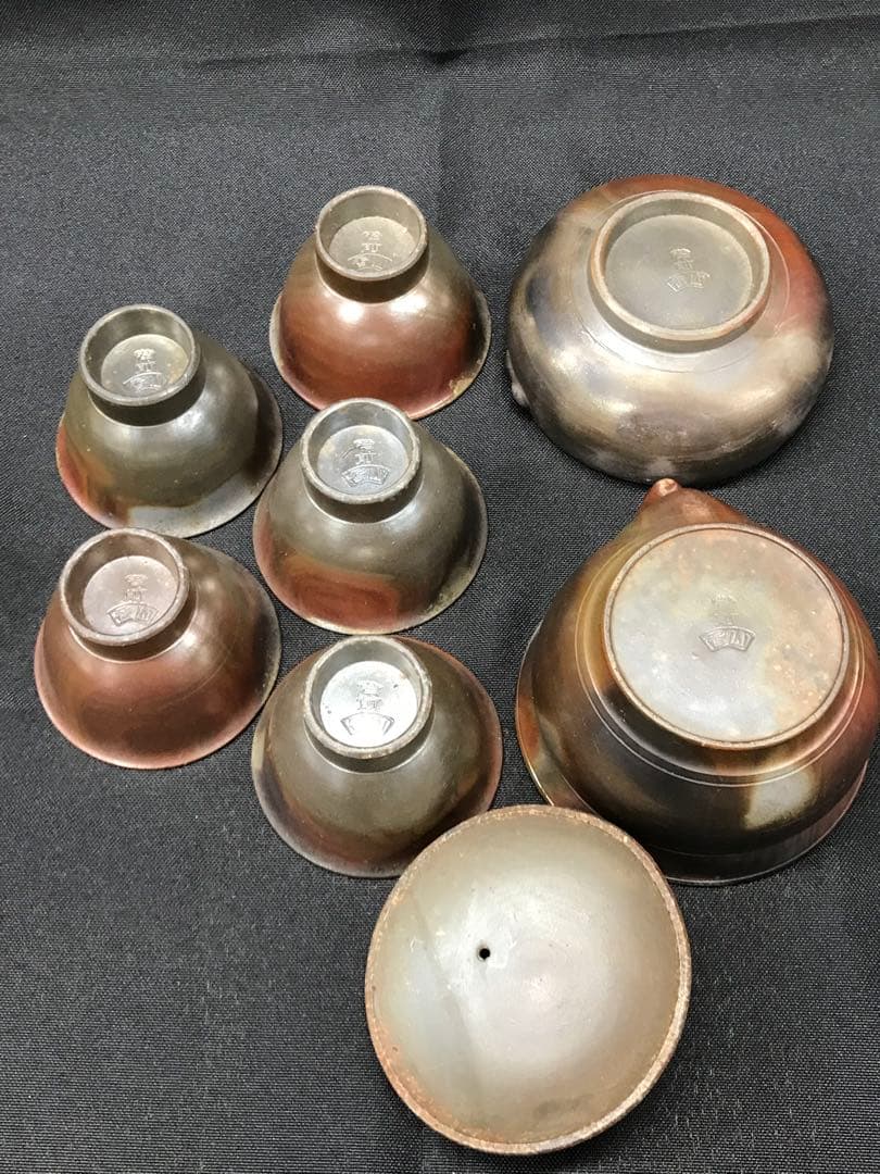 【経年使用品】古備前焼　備前焼　香山　茶器　煎茶
