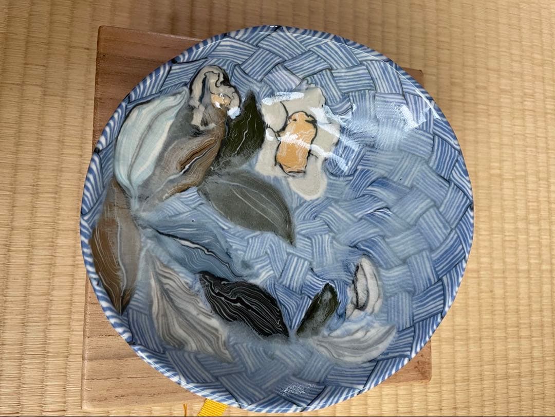 内田泰秀　無形文化財　表裏貫通錦練上手　菓子器　皿