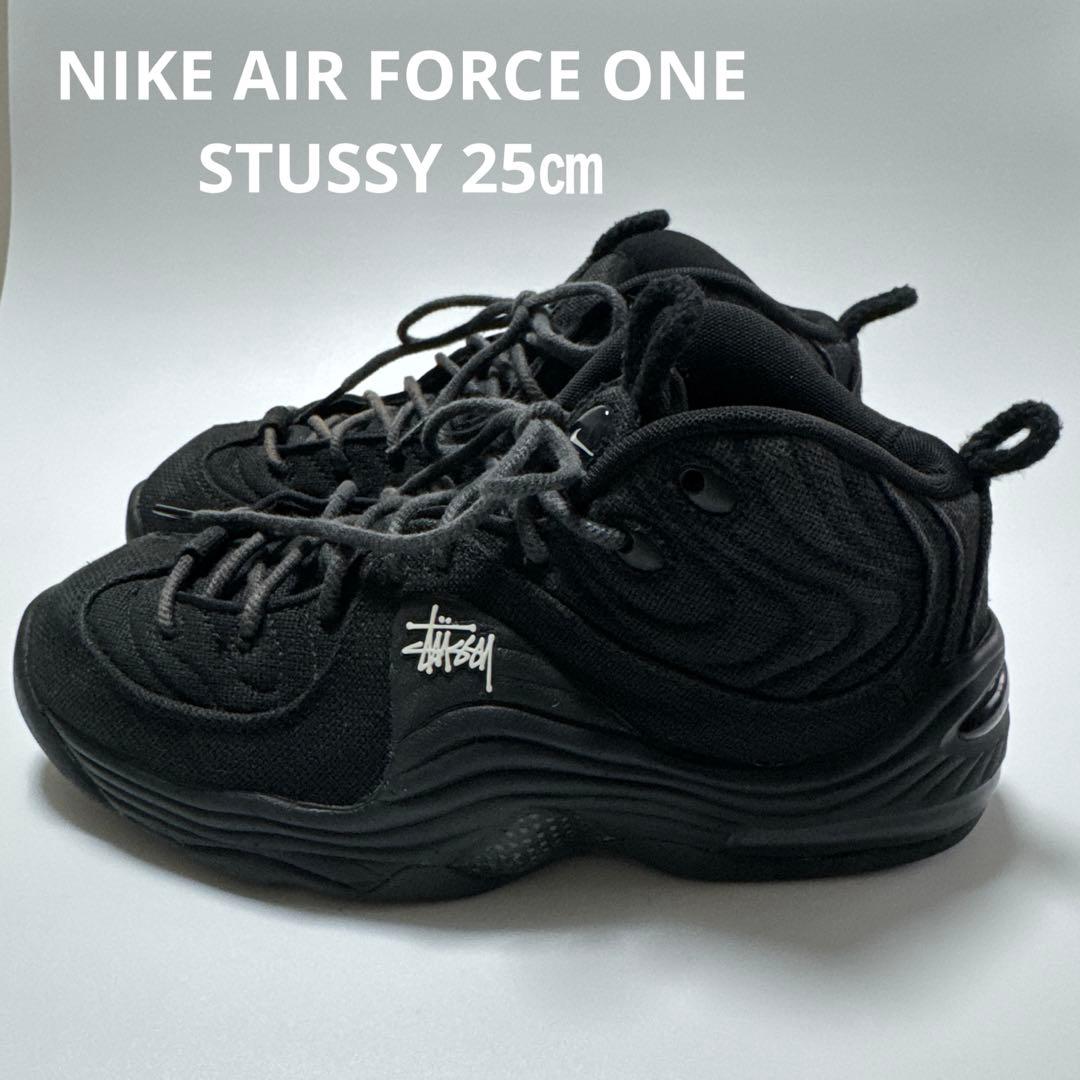 NikeAir Force 1 ・ブラック・25㎝・ナイキ・stussy