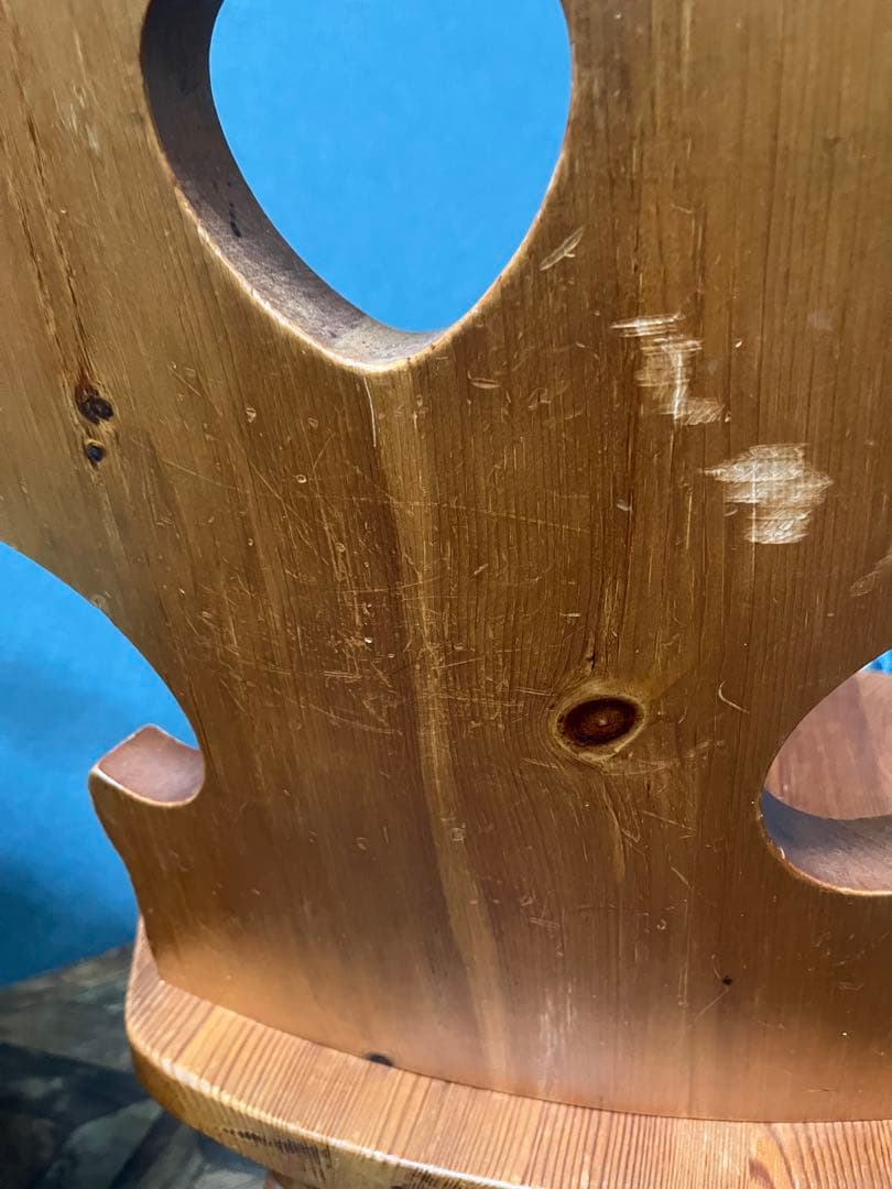 木製カントリー ダイニングチェア 椅子 インテリア ハート型 パイン材