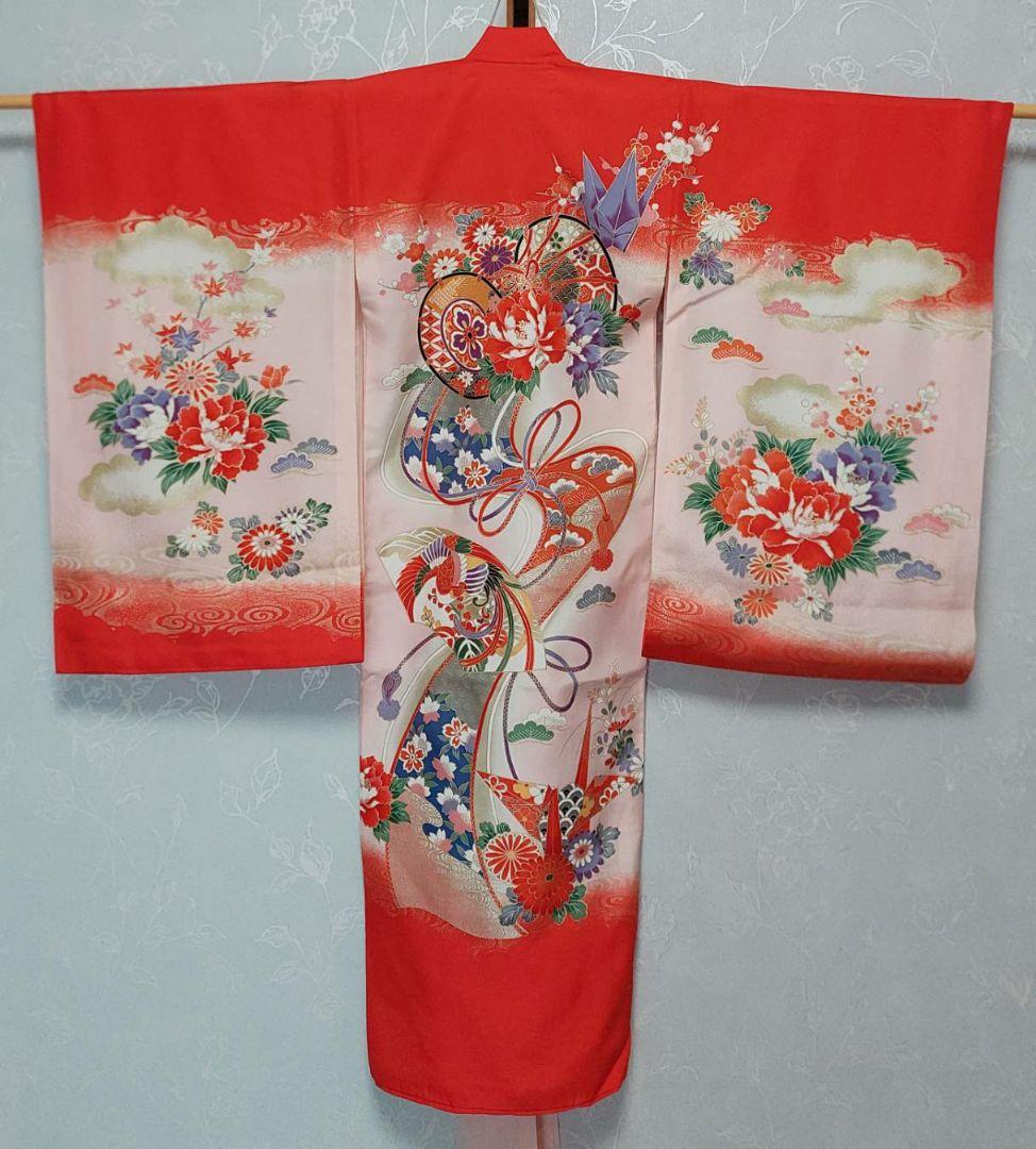 NA140アンティーク子供着物七五三正絹着丈96センチ裄丈46センチ綺麗です