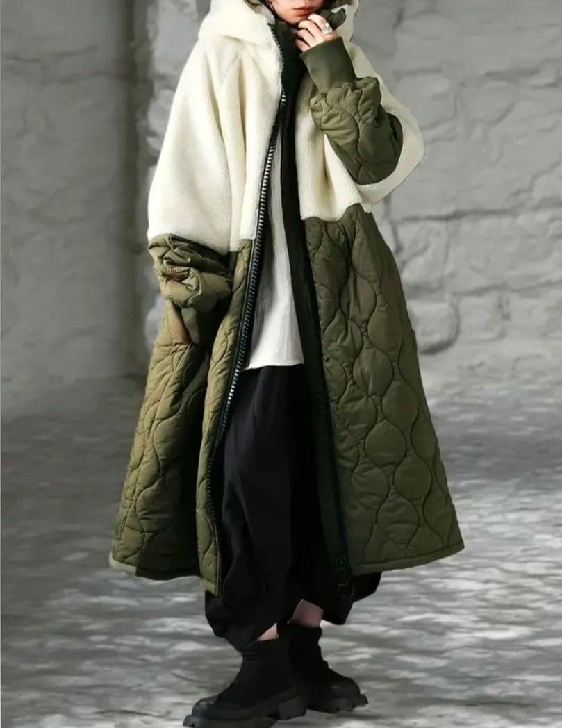 『最終お値下げ‼️』BIGファスナー レディースロングアウター