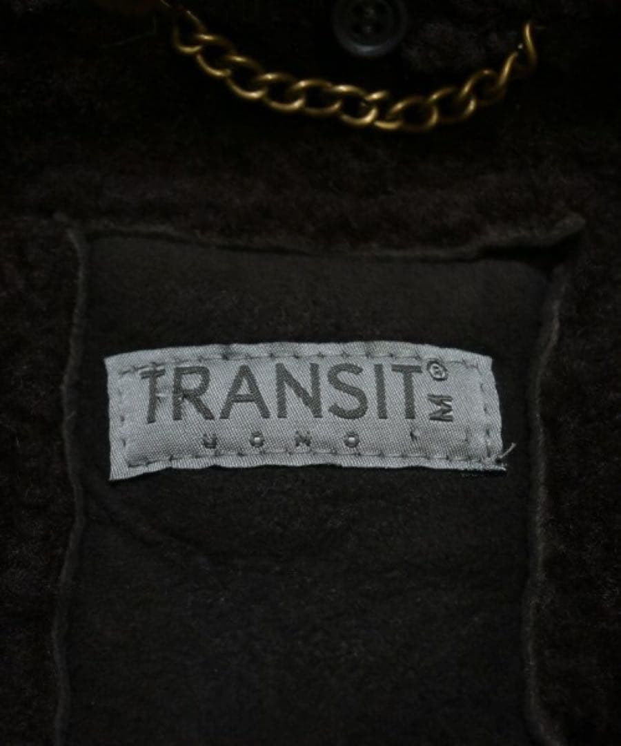 TRANSIT UOMO イタリア製ニット切替リアルラムレザームートンジャケット