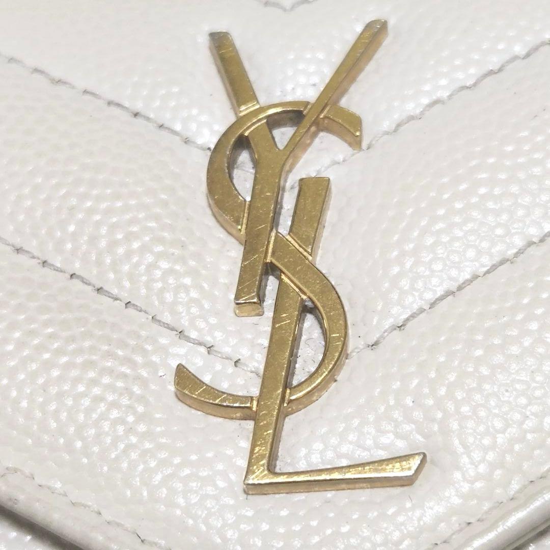 ✨極美品　現行デザイン✨サンローラン　三つ折り　カサンドラ　キャビアスキン