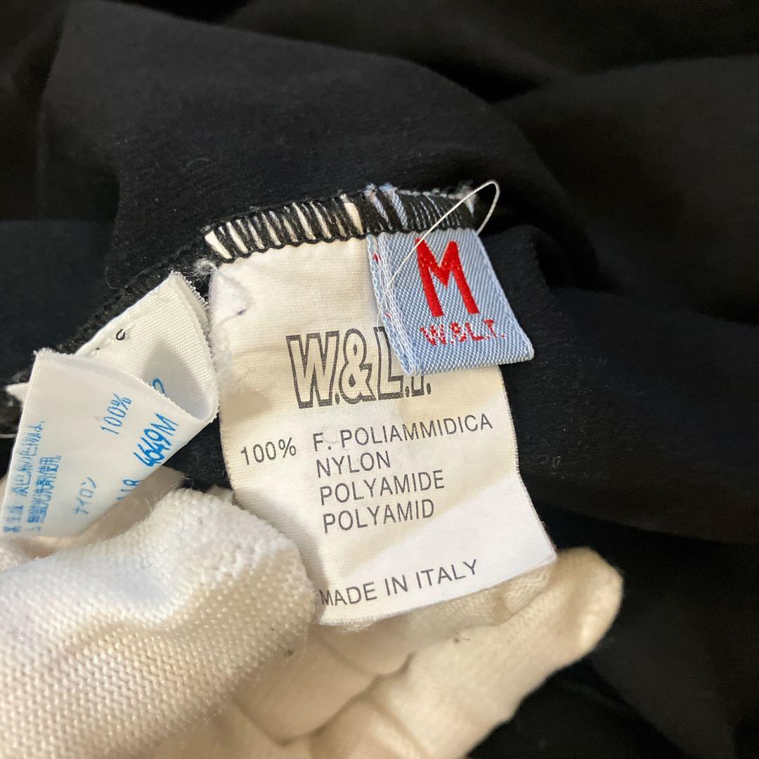 W&LT、パクパク、長袖Tシャツ、カットソー、ブラック、M