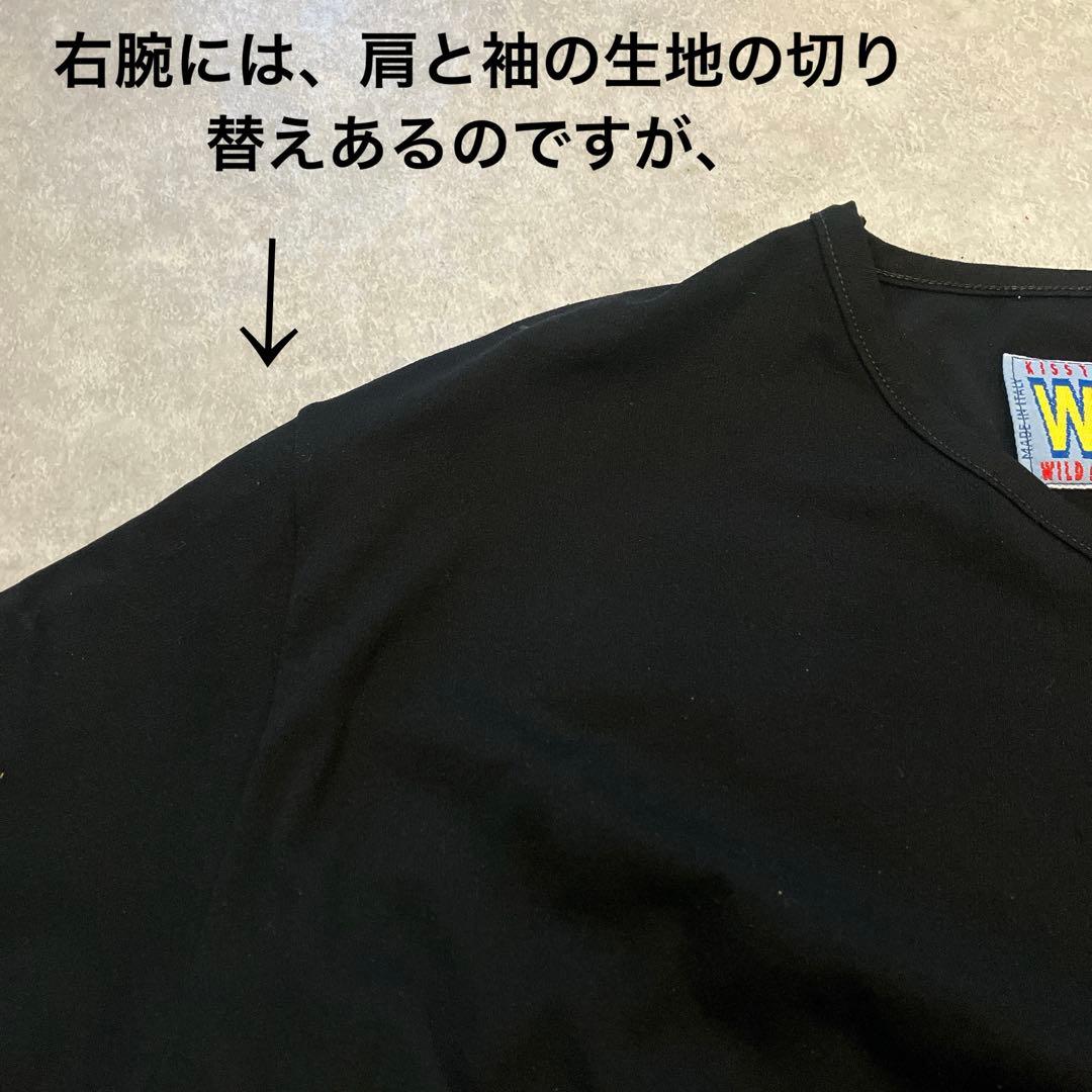 W&LT、パクパク、長袖Tシャツ、カットソー、ブラック、M
