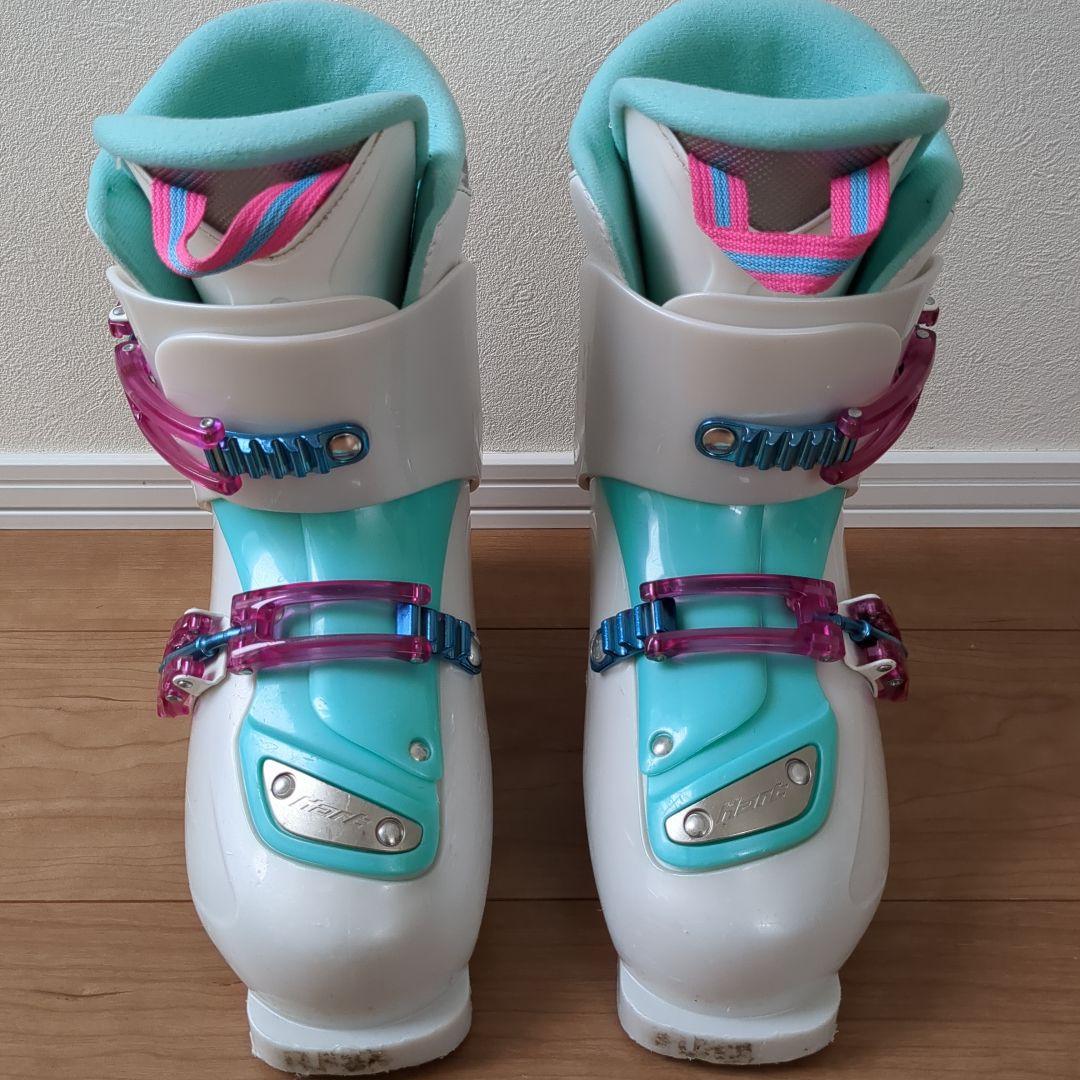 ビンディング付ジュニアスキー・ストック・スキー靴セット