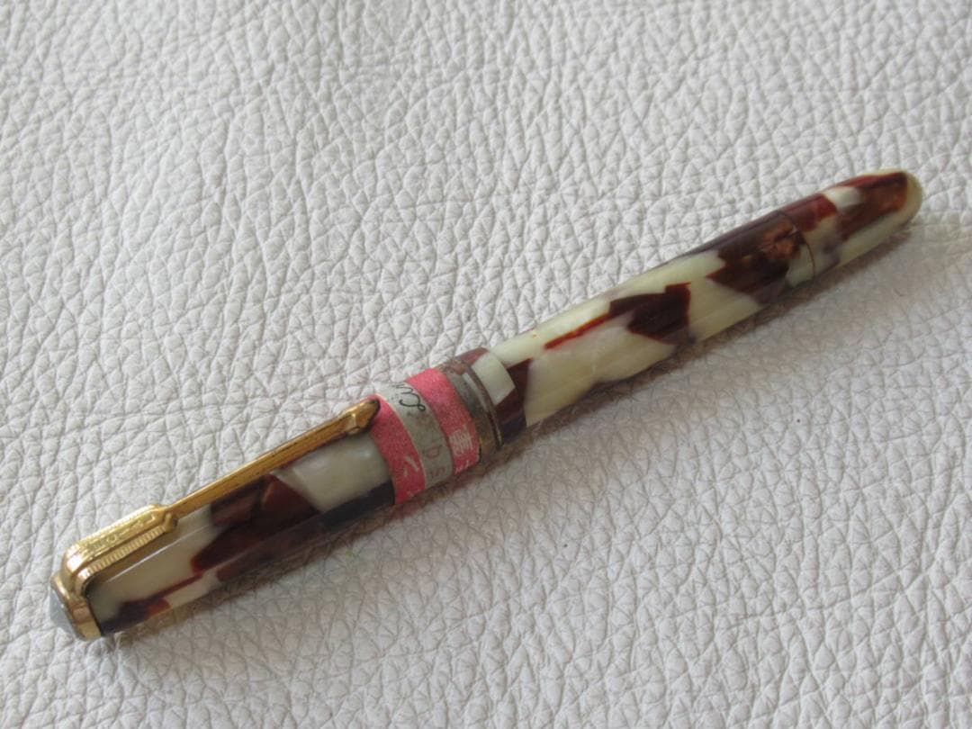 未未使用 1950年頃 ラベル付◆杉田万年筆 ライン セルロイド製 ペン先細字
