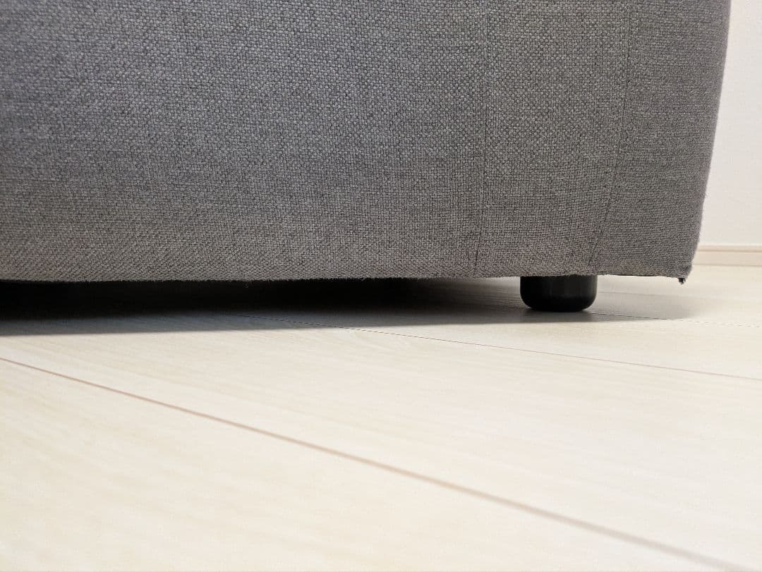 グレー ファブリック アームチェア　ソファ