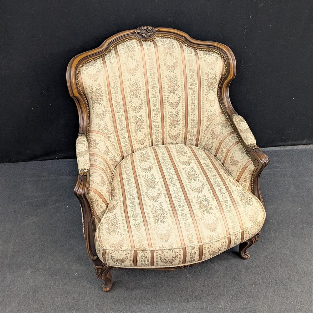美品　ドマーニ　ルイ15世　シングルソファ　一人掛け　1P　ロココ　カリモク　B