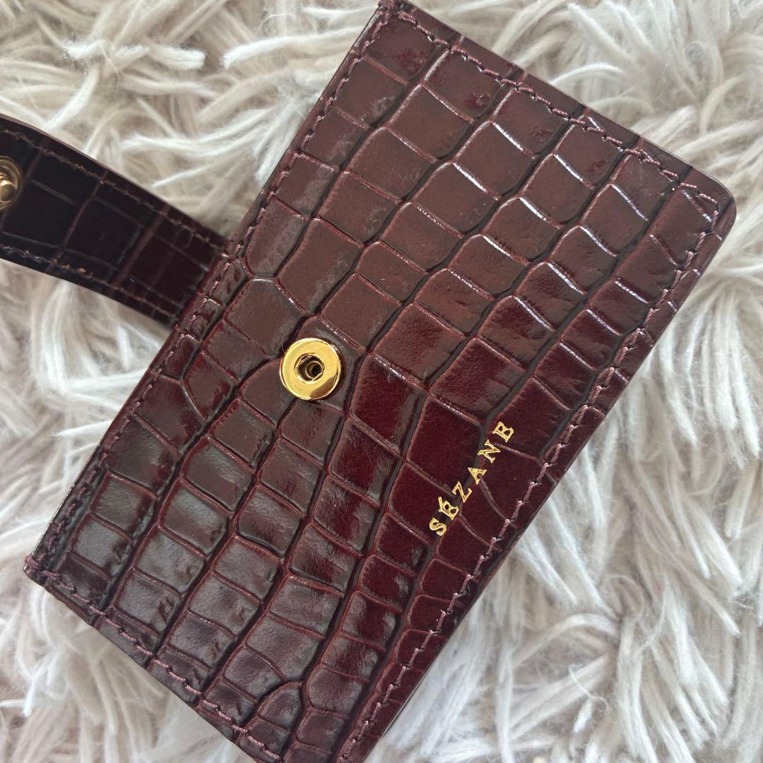 SÉZANE GINETTE カードホルダー チョコクロコ
