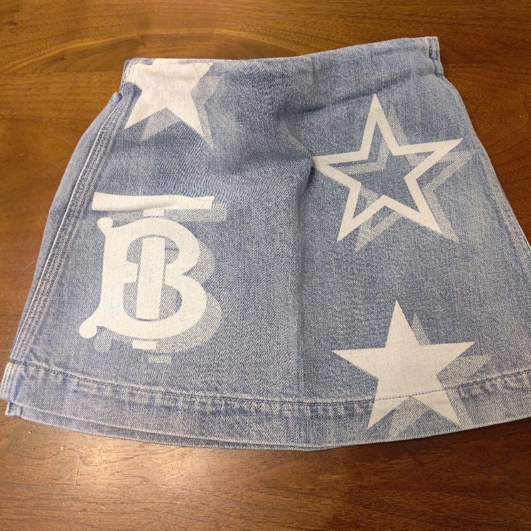 BURBERRY 星柄デニムスカート 110cm