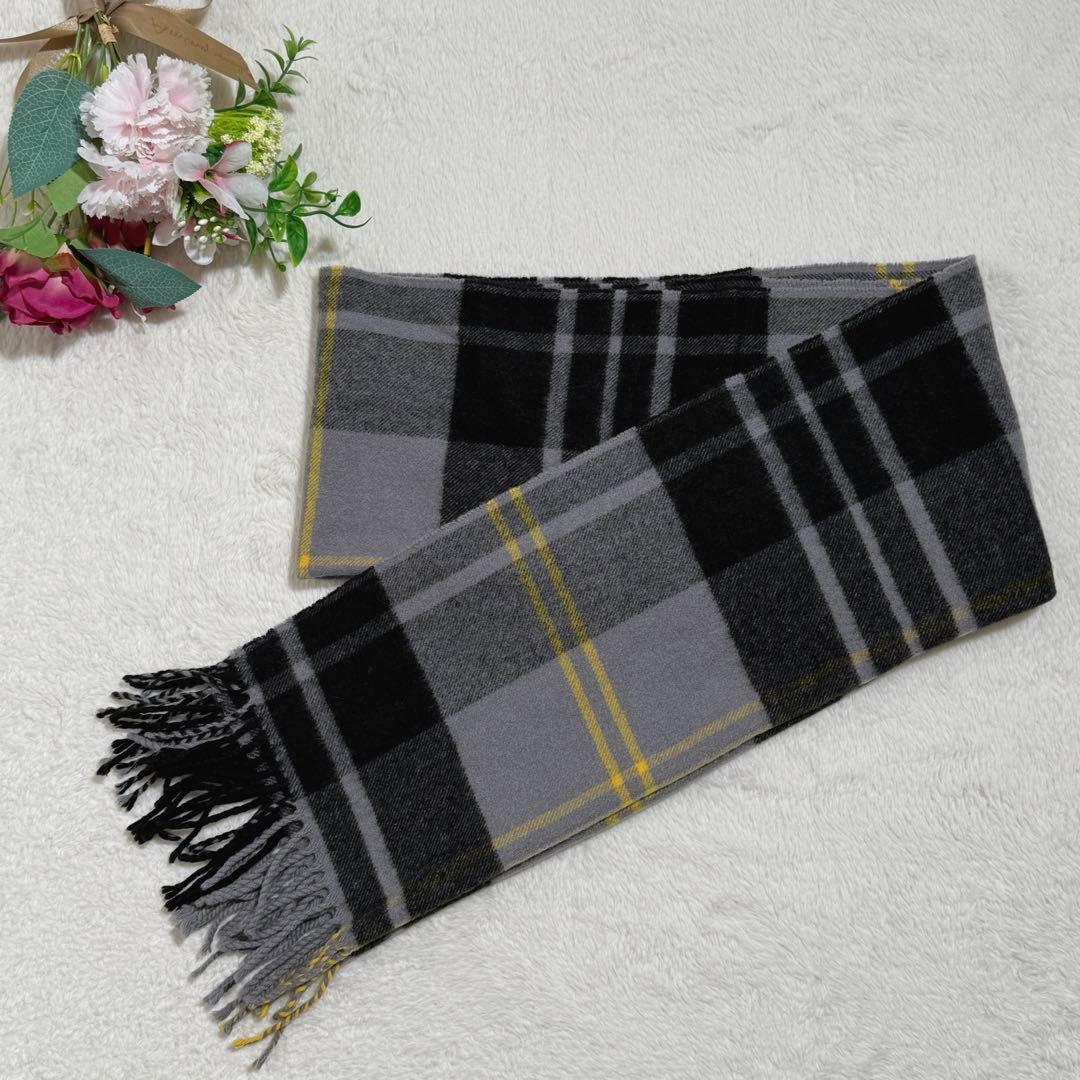 美品✨　ジョンストンズ　グレーマクファーソン　カシミヤ100％　チェック柄　現行