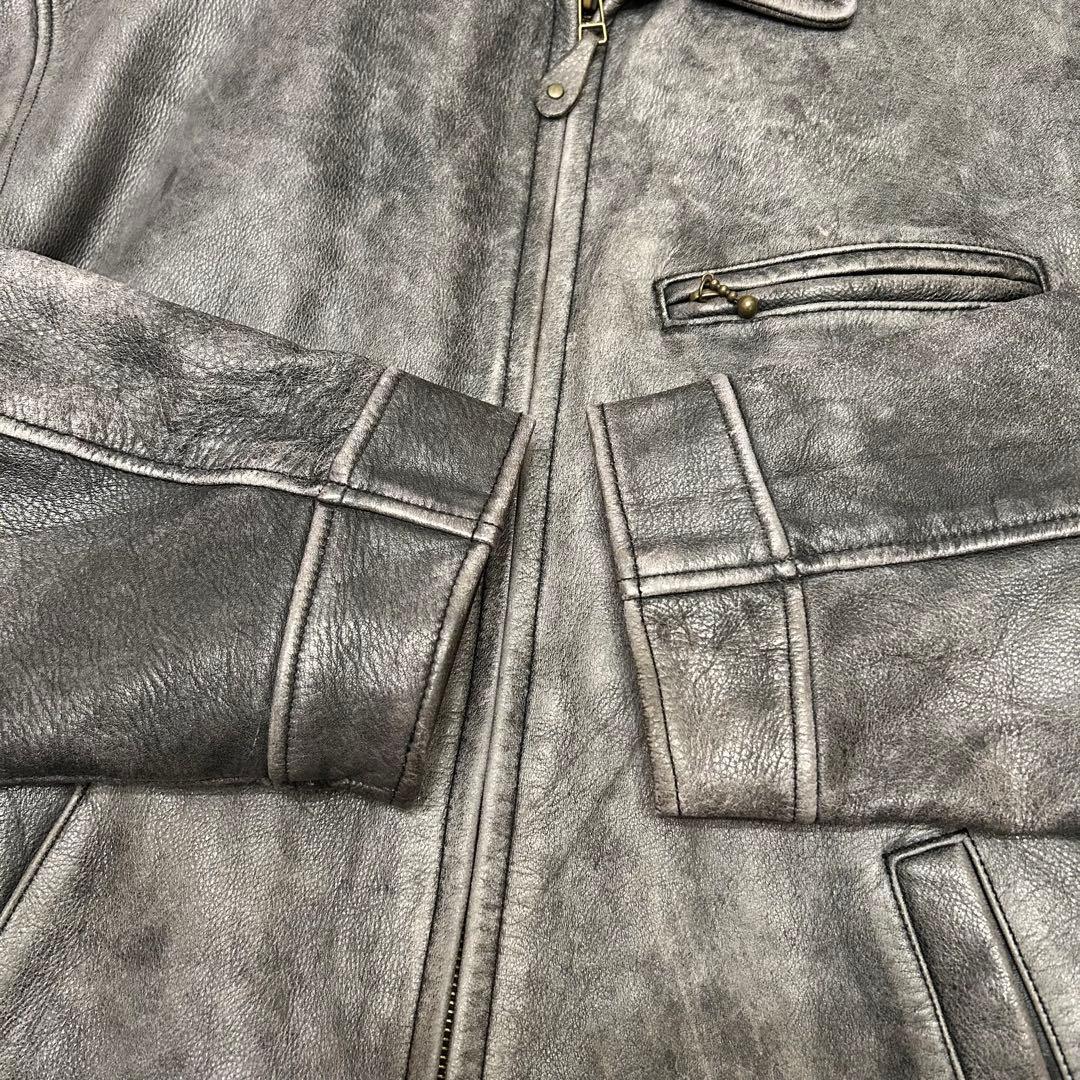 Eddie Bauer エディバウワー 白タグ レザージャケット　牛革　カウ