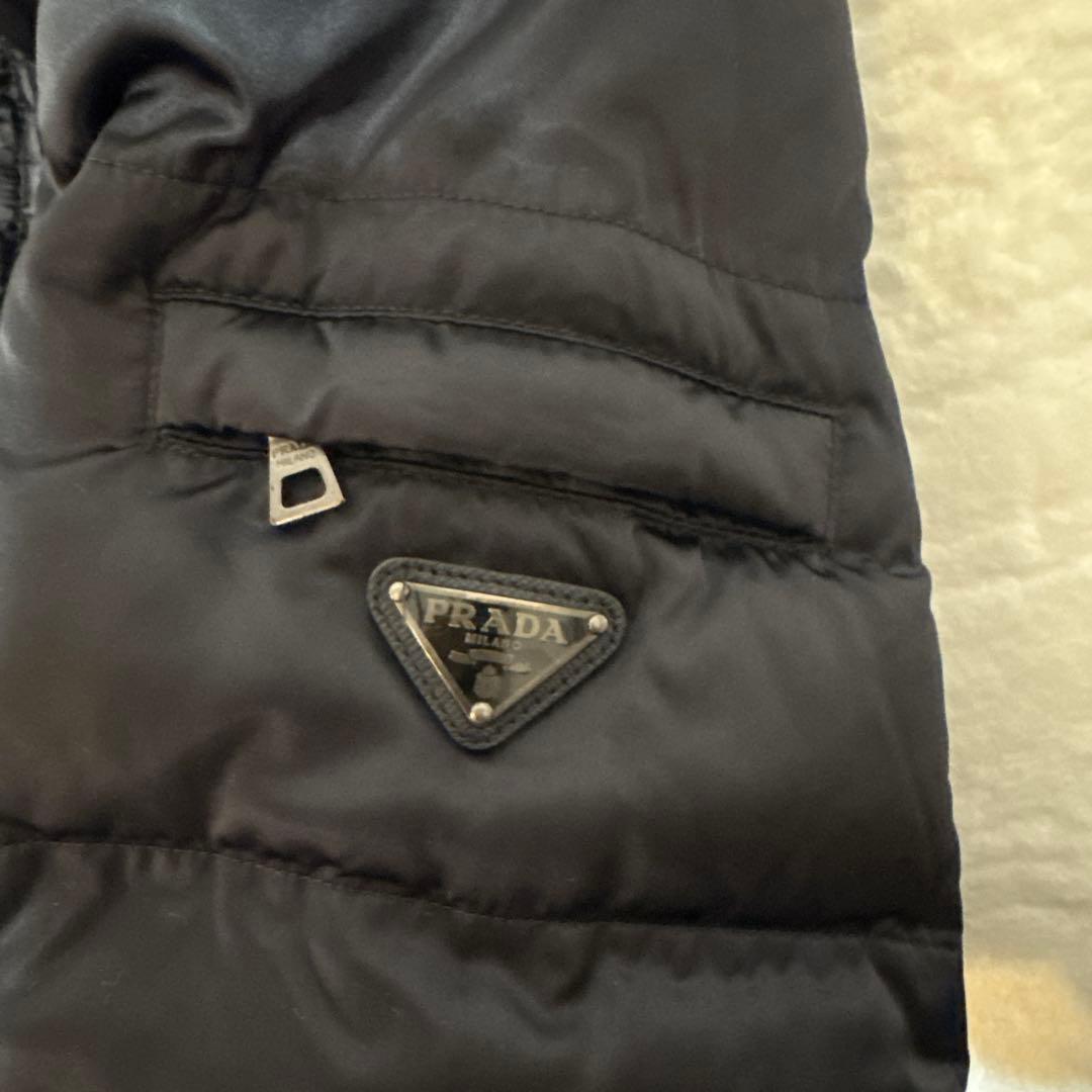 オイル。PRADA プラダ レディース ブラック ロングダウンジャケット