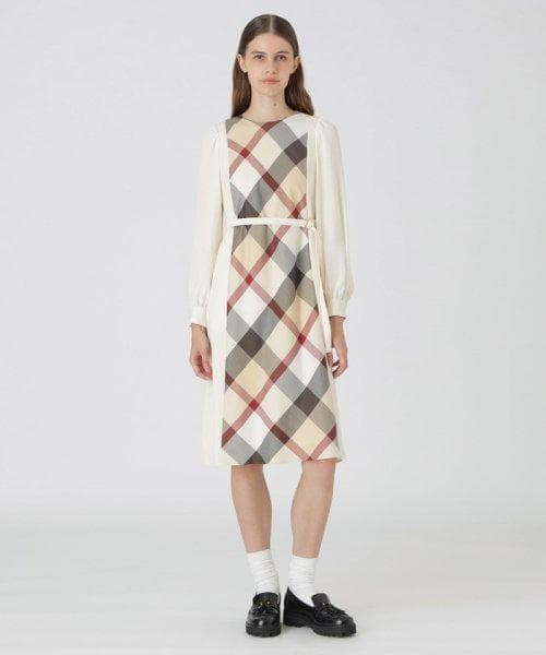 【専用です！】クレストブリッジ　スムージーサテンパーシャルチェックドレス