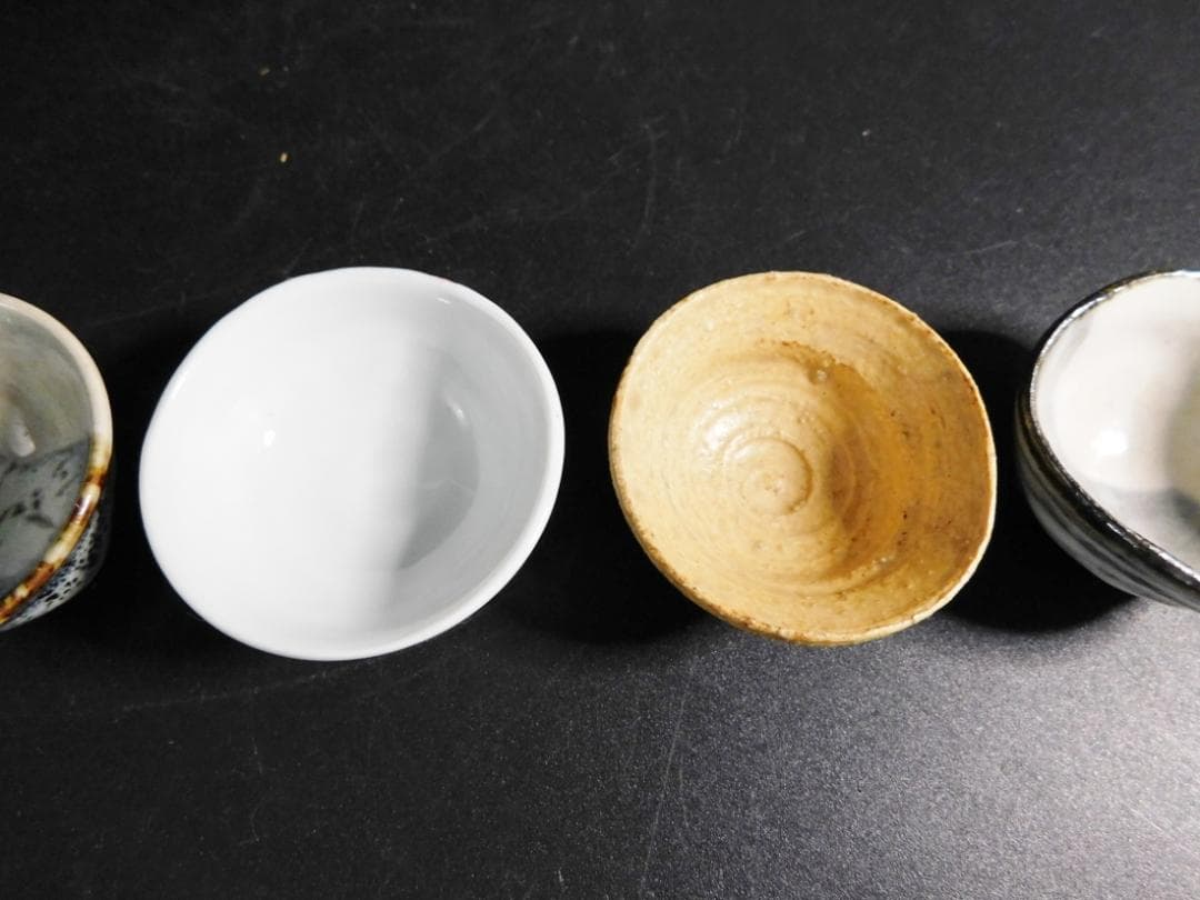 京焼名工 六代 清水六兵衛 色かわり盃 5客 お猪口 茶杯