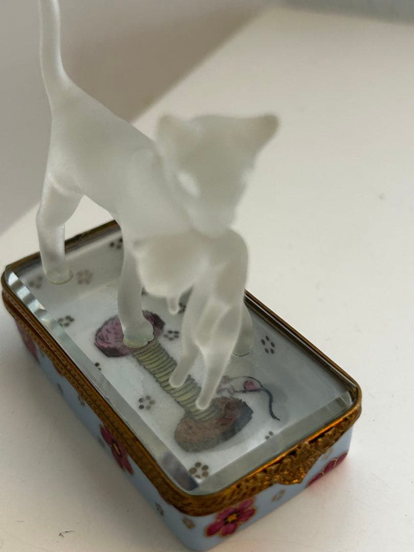 リモージュROCHARDボックスBOXガラスキャット猫シリーズ⑤・希少未使用品