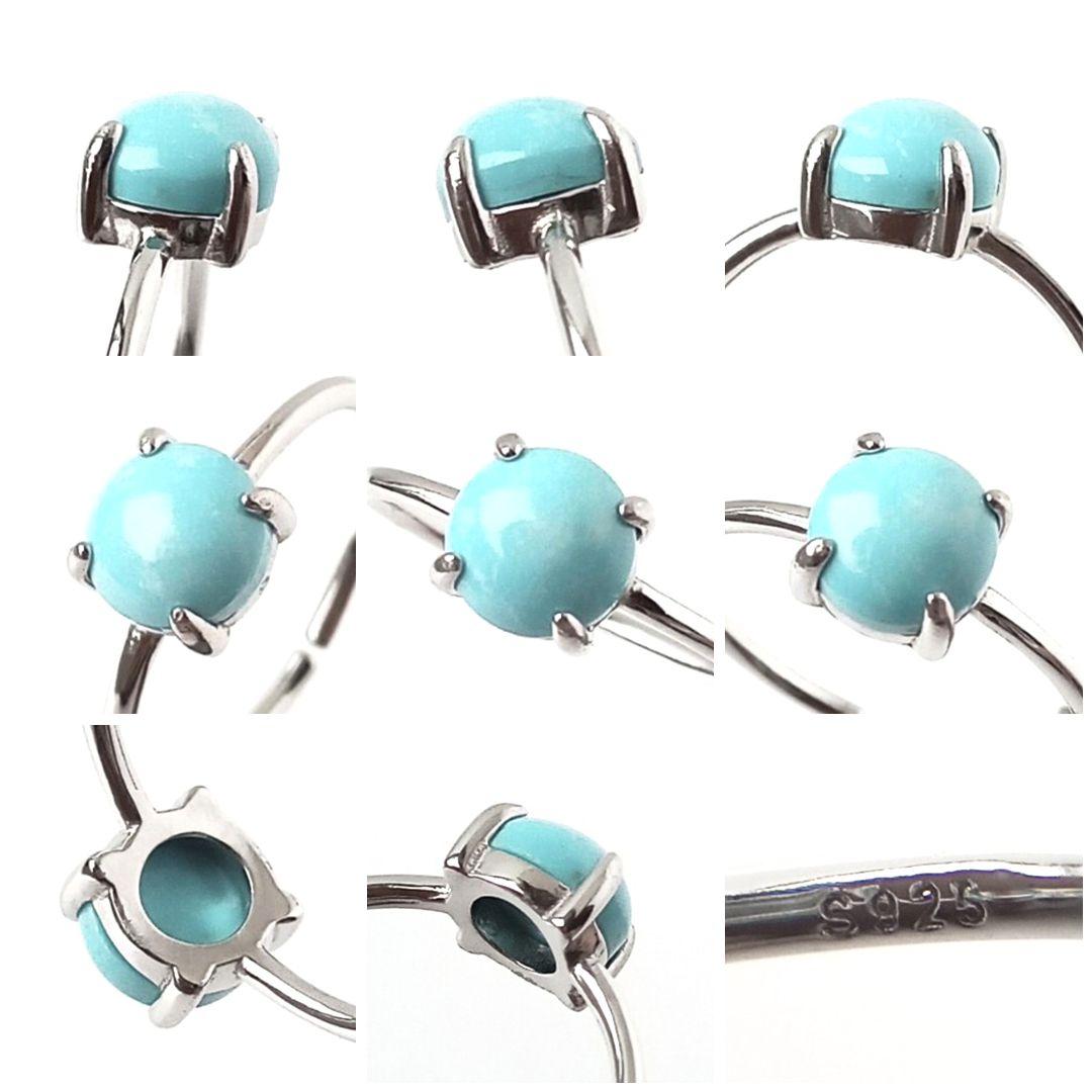 リング｜超希少！ノンスタビライズド・無処理 スリーピングビューティーターコイズ