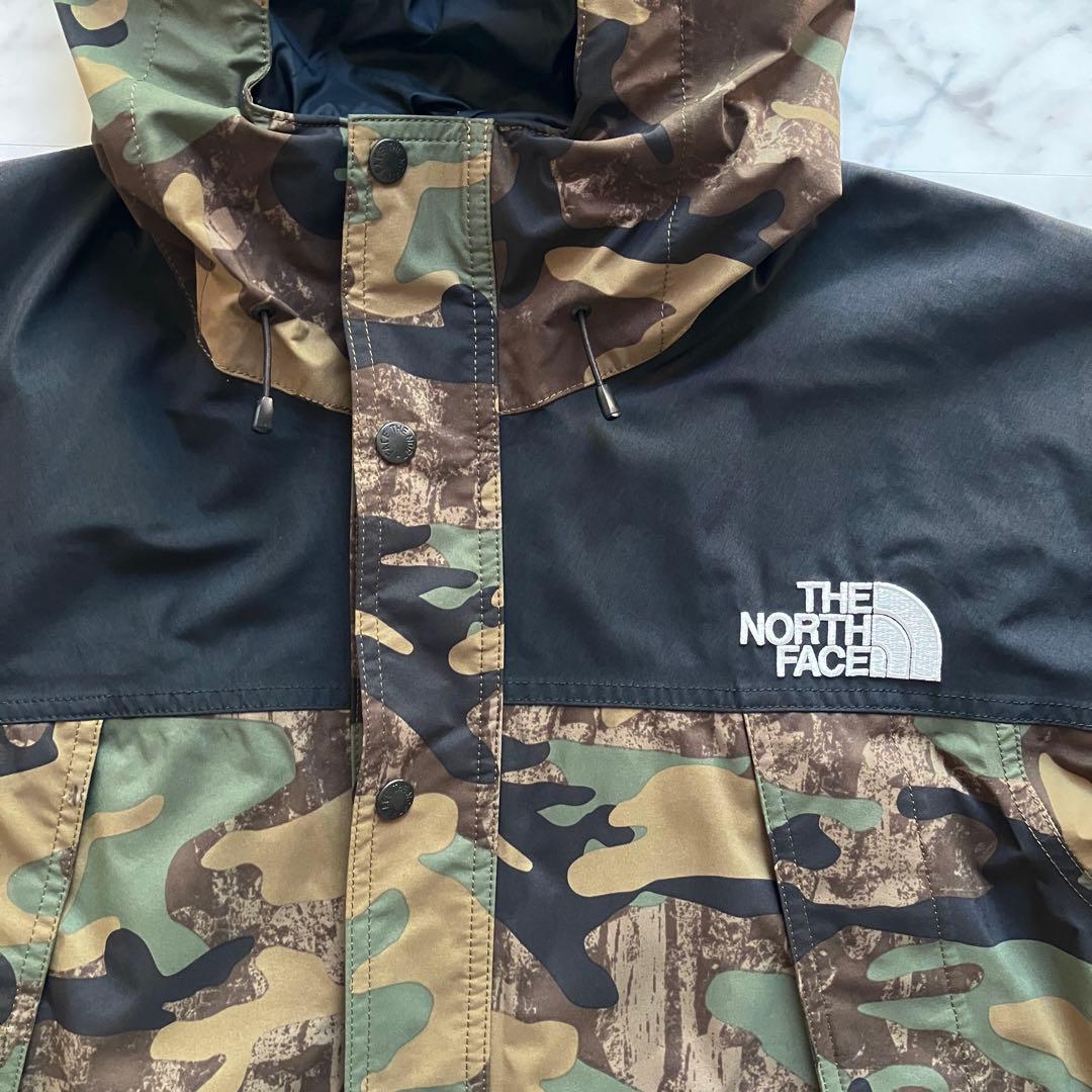 【極美品】THE NORTH FACE／GORE-TEX 迷彩カモ×ブラックXL