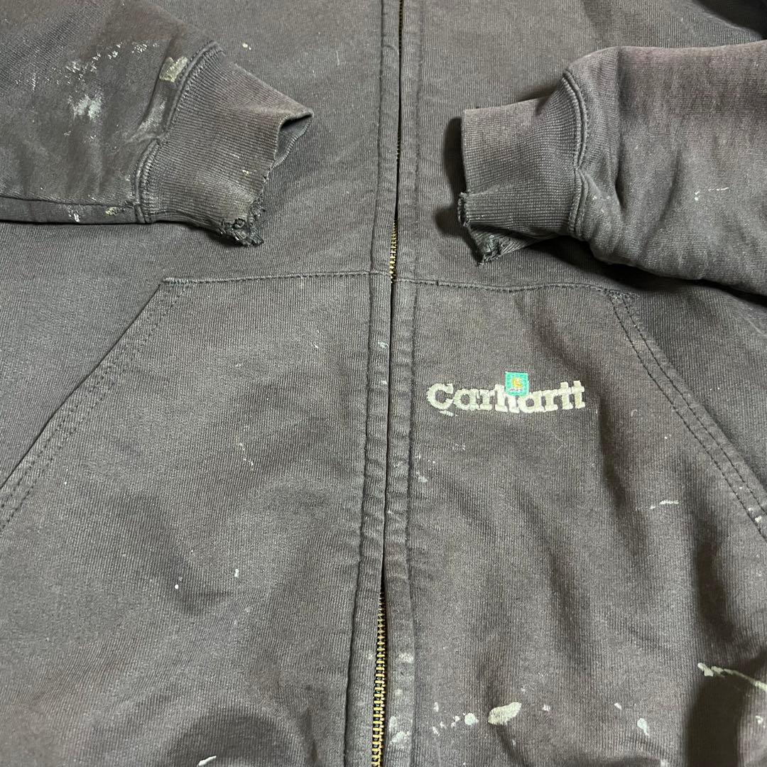 90s Carhartt（カーハート）ジップアップフーディ/ブラウン/US古着