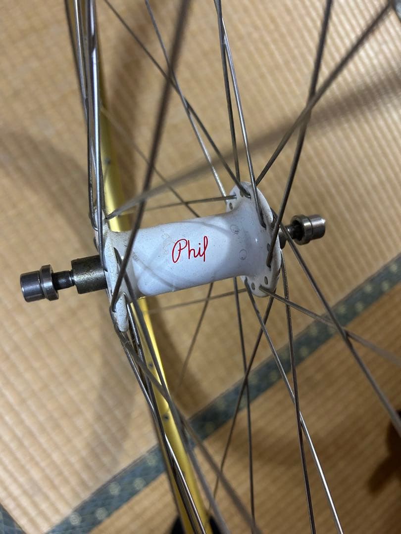 PHILWOOD track wheel 前後 希少 ホワイト リムコグ付き