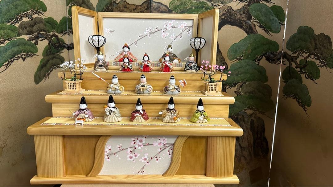 新品、伝統工芸品木目込雛人形セット
