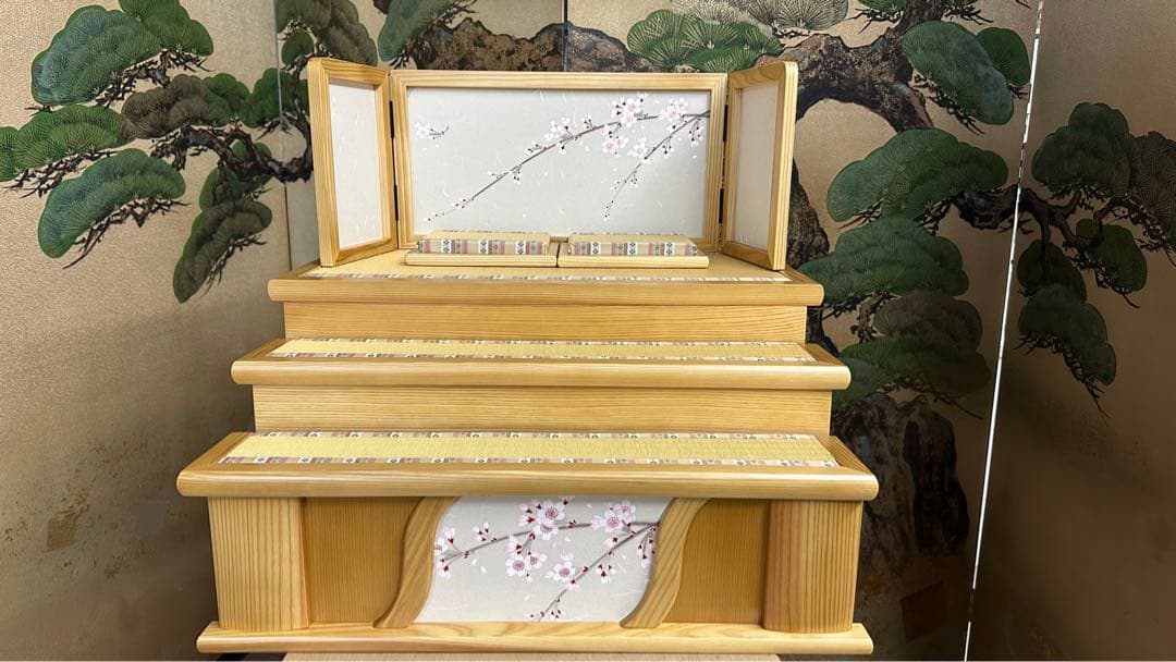 新品、伝統工芸品木目込雛人形セット