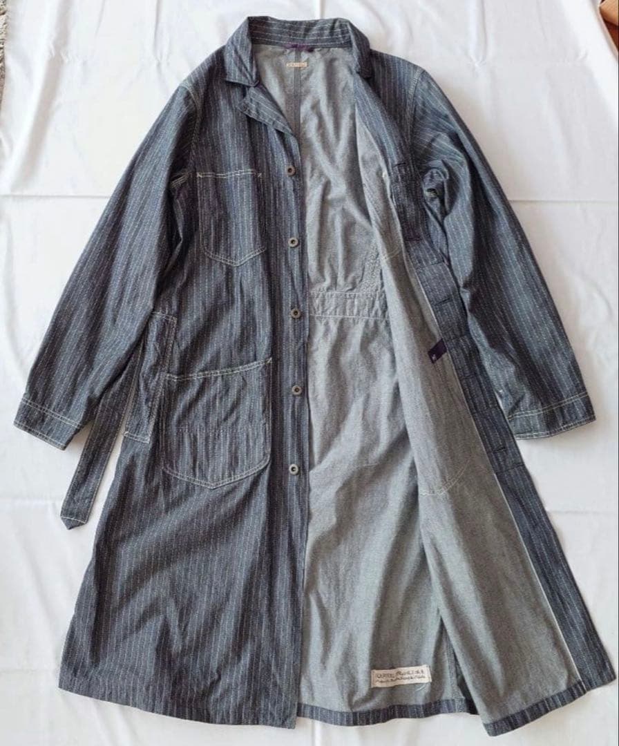 KAPITAL　ストライプ柄　ショップコート　サイズM