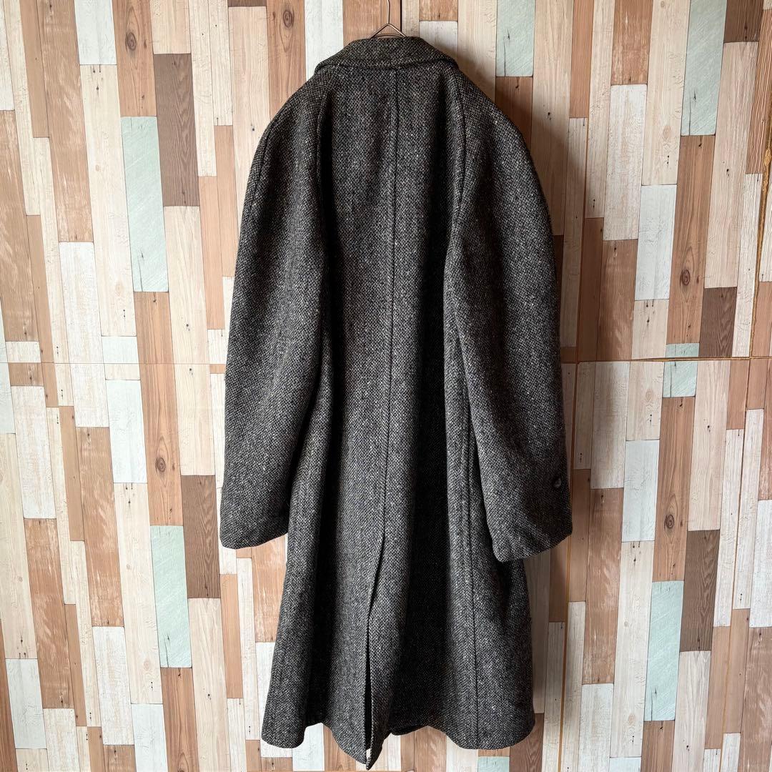 70s Harris Tweed ヴィンテージ バルマカーンコート 英国 古着