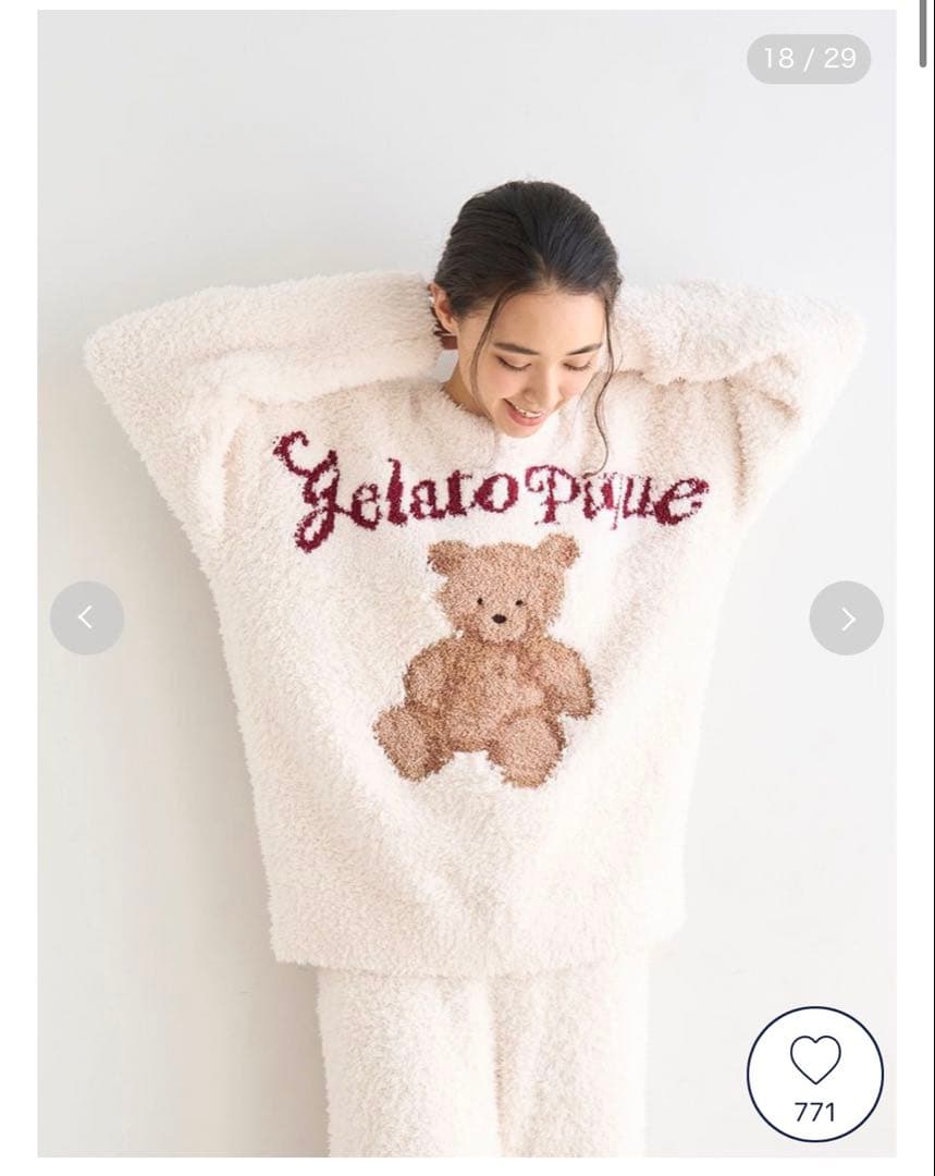 gelato pique スノーベアジャガードプルオーバー＆ショートパンツ