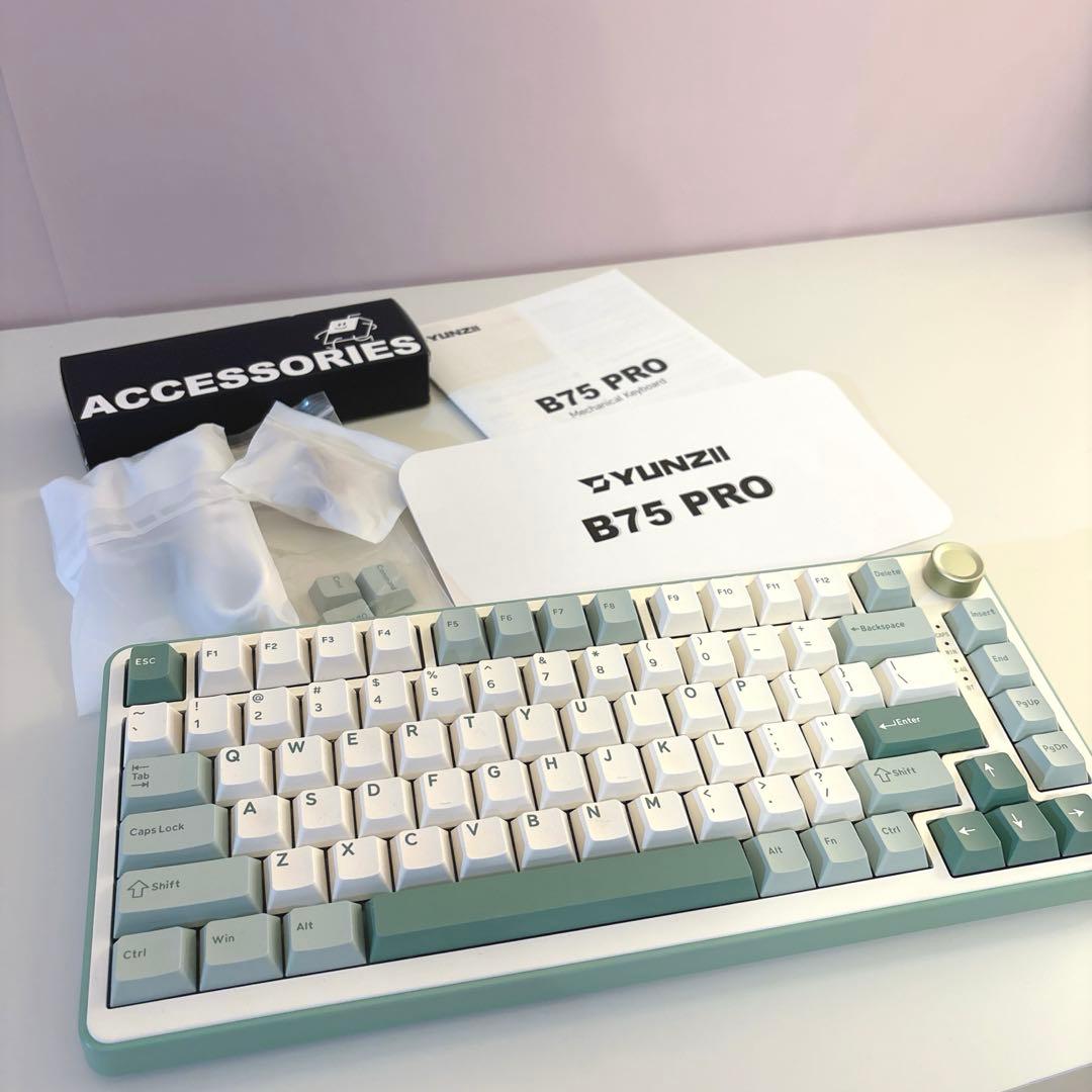 美品＊YUNZII B75 Pro キーボード＊グリーン