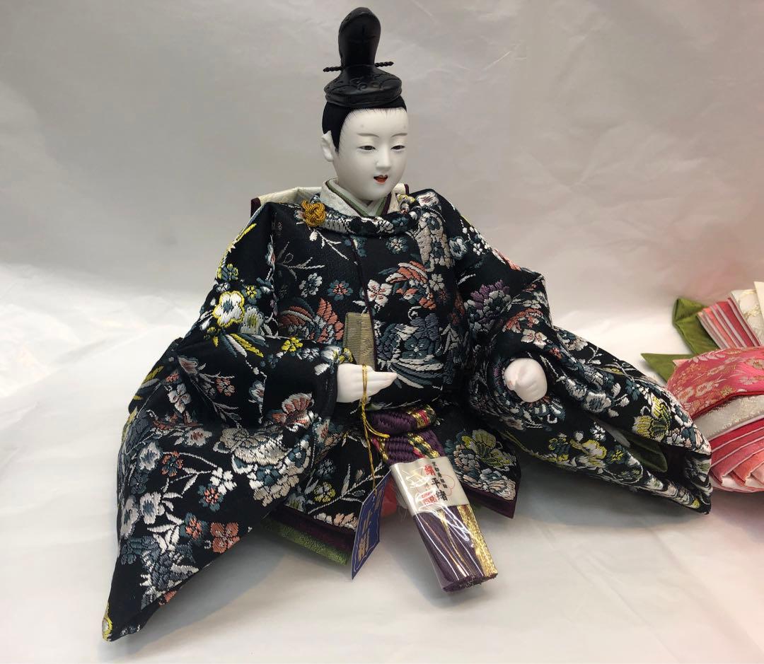 石川潤平工房作成　雛人形セット 伝統的な衣装の内裏雛