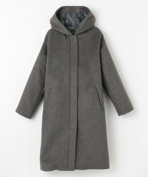 新品未使用　エニィファム　カシミヤブレンドフーデット コート　グレー