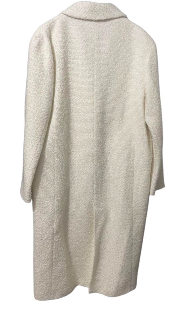 【完売品】ZARA ザラ☆ストレート☆フェルトテクスチャー☆コート☆エクリュ☆M