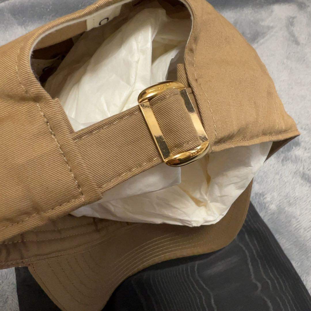 セリーヌ.CELINE.帽子.キャップ.ナンバー16.No16.ベージュキャップ