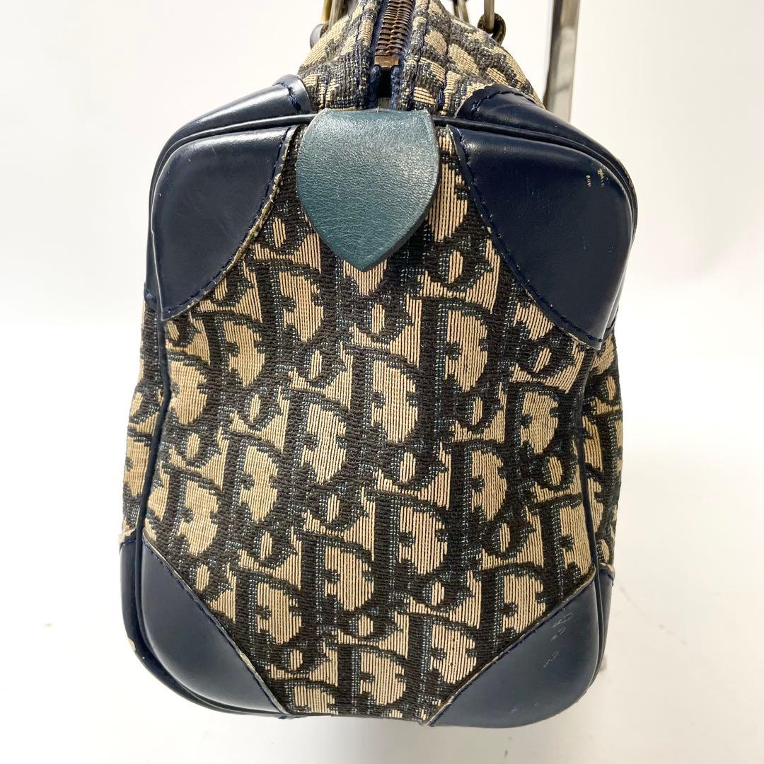Dior トロッター　キャンバス　ハンド　ミニボストンバッグ　ネイビー