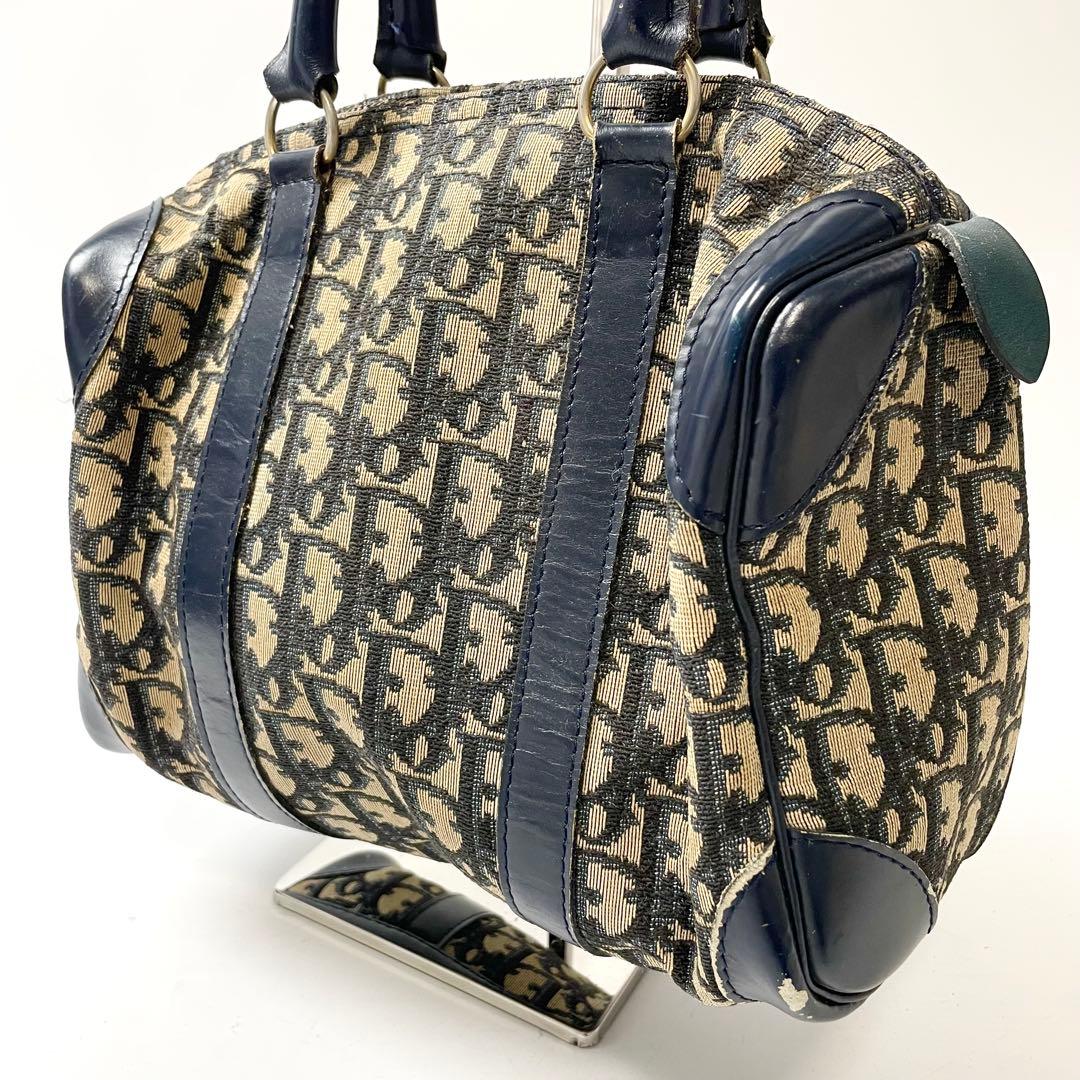 Dior トロッター　キャンバス　ハンド　ミニボストンバッグ　ネイビー