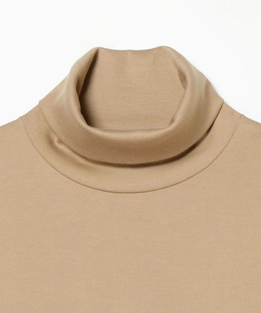 ま*る様 cantate 　コットンタートルネックカットソー　46 BEIGE