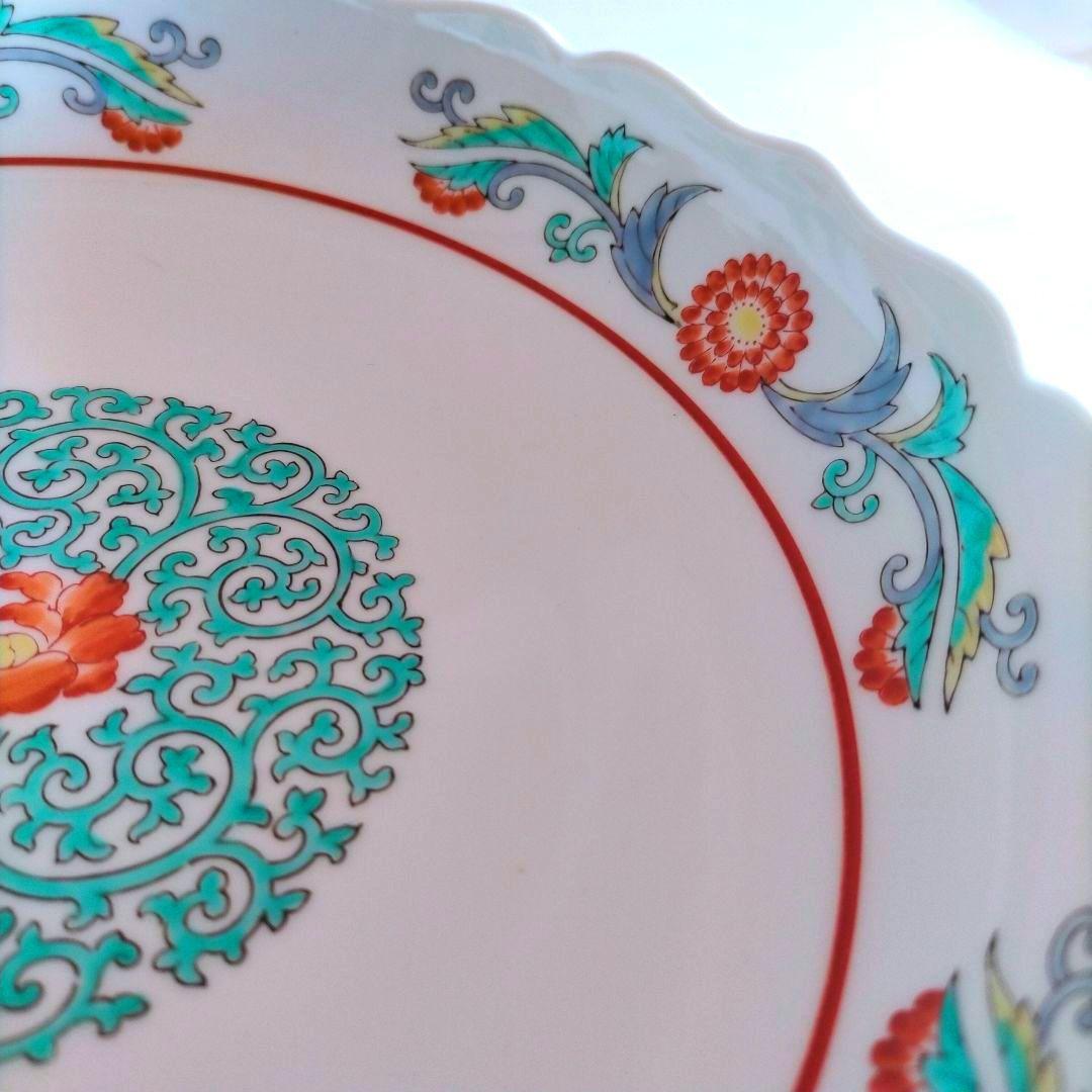 【美品】小畑柿右衛門 有田焼 仁和窯 大皿 22cm 深皿