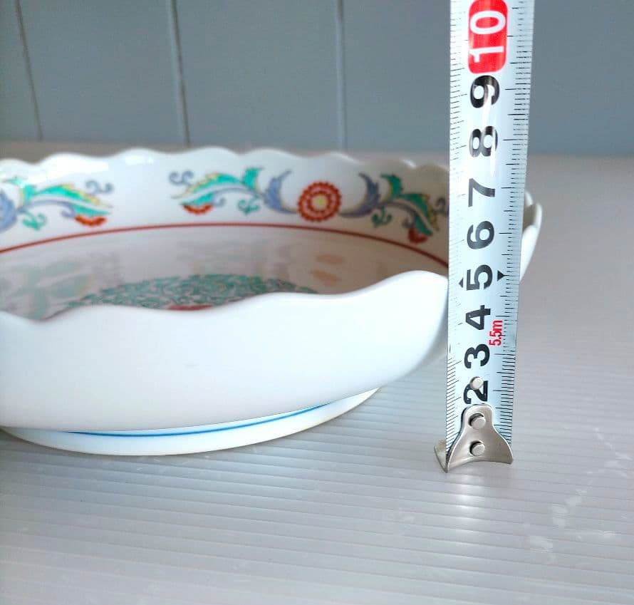【美品】小畑柿右衛門 有田焼 仁和窯 大皿 22cm 深皿