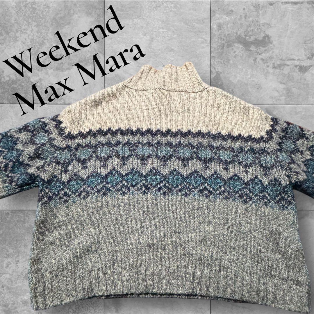 Weekend Max Mara タートルネック ジャガードニットセーター