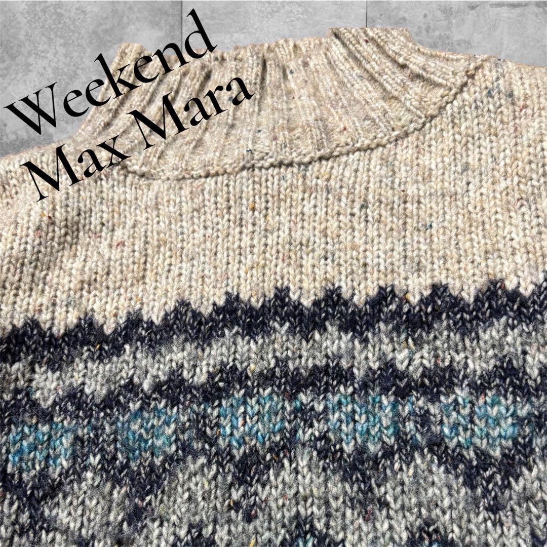 Weekend Max Mara タートルネック ジャガードニットセーター