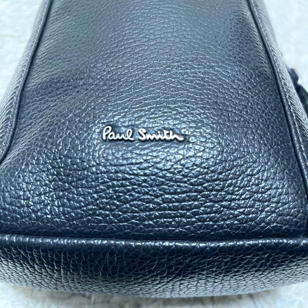 【美品】ポールスミス　ボディバッグ　ショルダーバッグ　メンズ　レザー　黒