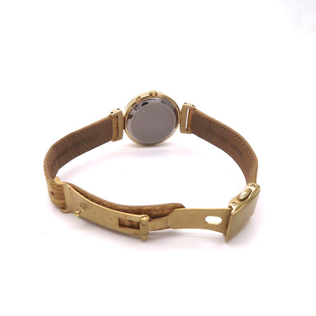 極美品 EC1115 08A クロスシー 電波ソーラー シチズン 時計 ゴールド