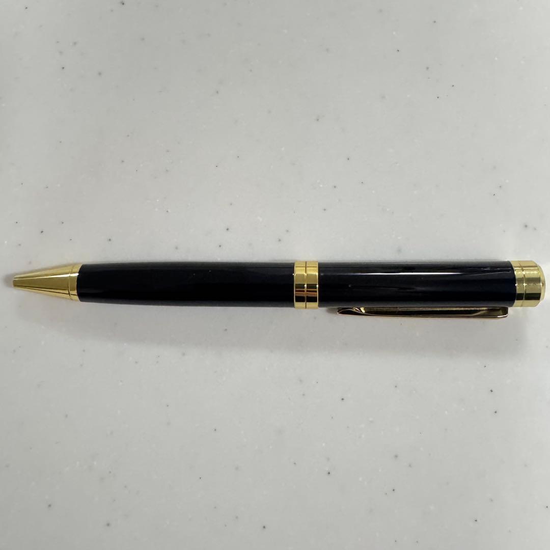 カルティエ Cartier ボールペン 黒 金 ブラック ゴールド