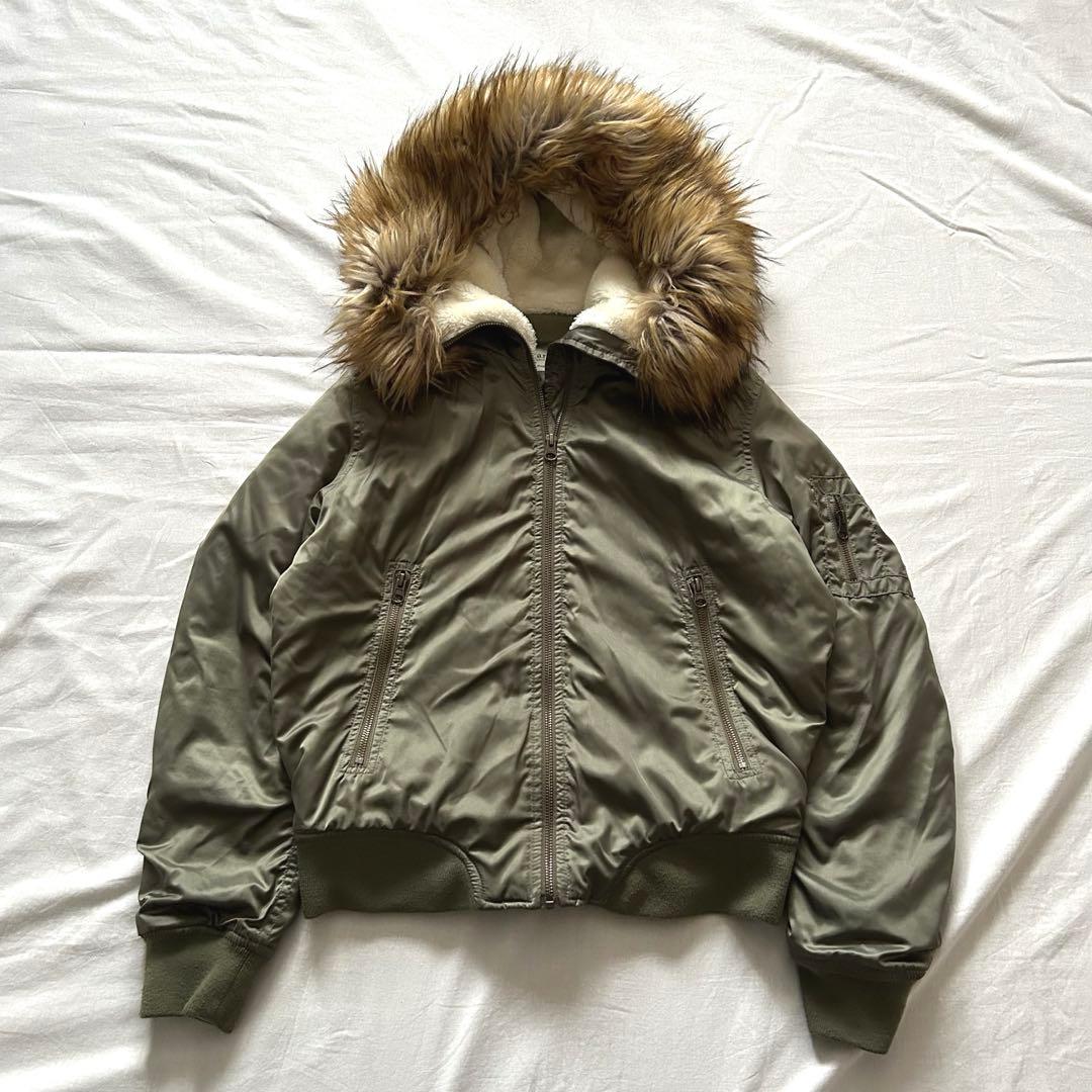 n2b archive fur jacket ma-1 y2k 短丈 00s