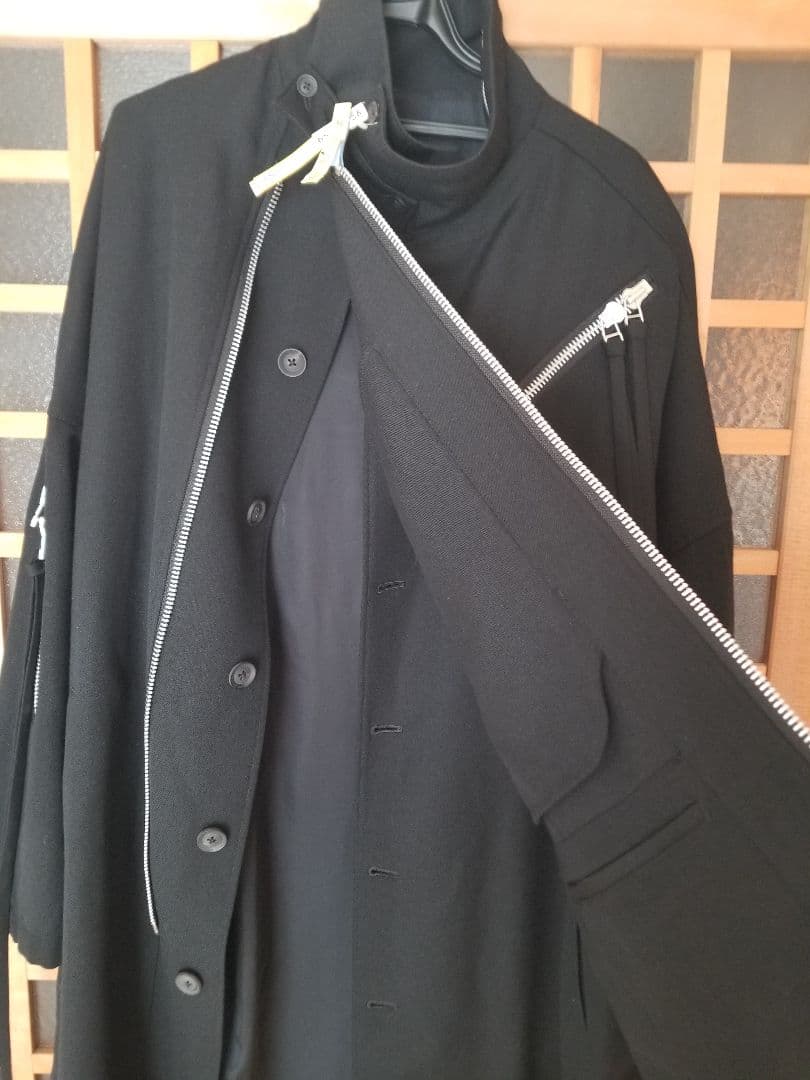 yohji yamamoto pour homme ジッパー付きロングコート